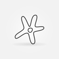 Obraz premium Bacteria outline vector icon or design element