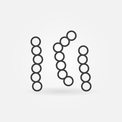 Pathogen outline icon. Vector bacteria linear symbol