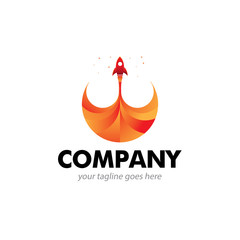 rocket and star logo