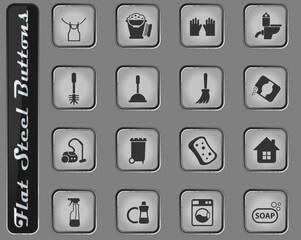 cleaning company icon set