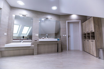 interior of large bathroom with Jacuzzi