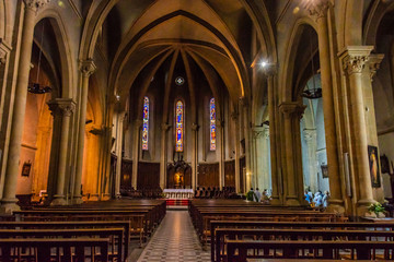 Fototapeta premium Interior of the Saint Girons church. Ariege France