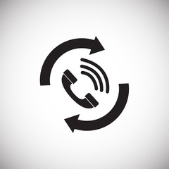 Answer back to customer on white background icon