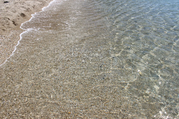 Sea water sandy beach swash shallow wave 