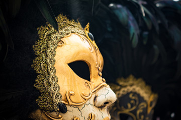 Typical carnival mask of the city of Venice. Costume to cover the face.