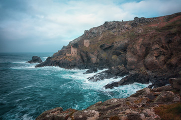 Biotallack the crowns cornwall england uk old mining industry