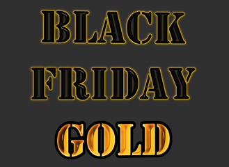 Black Friday Gold sale sign