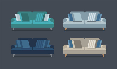 Sofa vector set