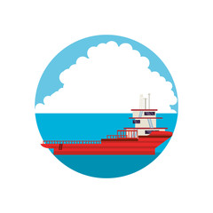 Obraz premium tanker ship industry icon