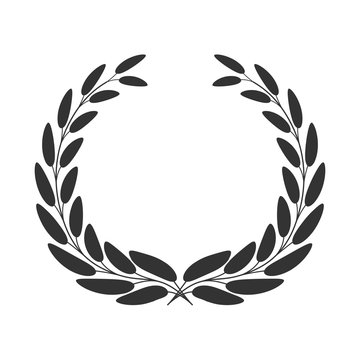 Laurel wreath vector isolated on white background