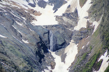 Snow mountains waterfall texture