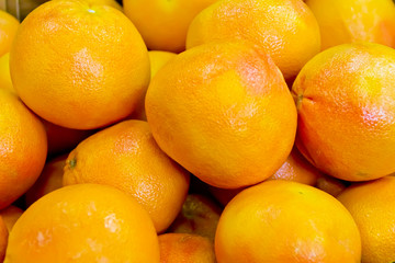 Background of orange ripe grapefruit