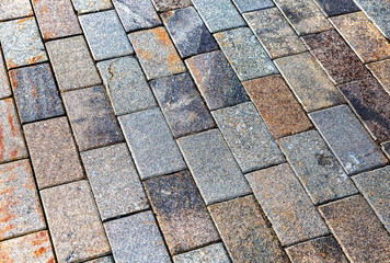 Grey paving stones as background texture