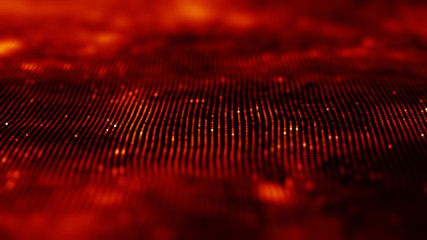 Abstract Red Geometrical Background . Connection structure. Science background. Futuristic Technology HUD Element . onnecting dots and lines . digital background with particles .