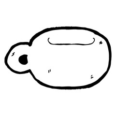 Mug. Vector illustration of a cup with tea. Hand drawn mug for tea or coffee. 