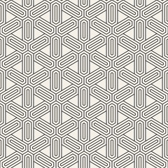 Vector seamless geometric pattern. Simple abstract lines lattice. Repeating elements stylish background