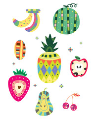various kinds of fruit