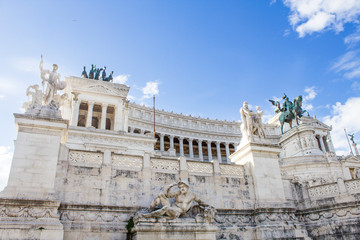 Fototapeta na wymiar Monument to Victor Emmanuel II (Vittoriano) in Rome