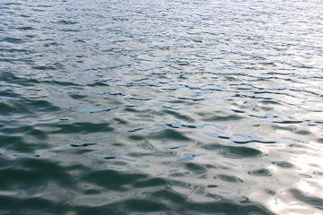 Sea water surface ripples reflection