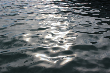 Sea water surface ripples reflection