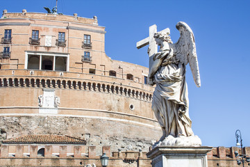 statues on the bridge of saint Angel