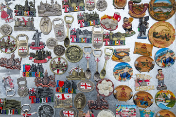 Many colorful magnets from Georgia