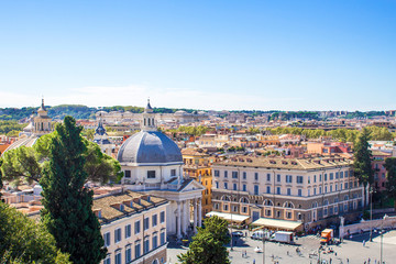 Fototapeta na wymiar Piazza del Popolo (view from Pincho hill)