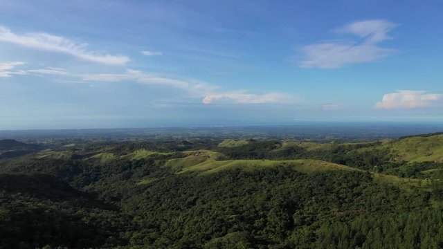 Aerial view of the jungle zone in Panama
