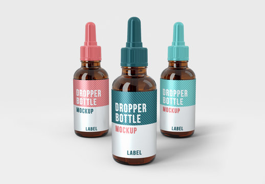 Dropper Bottles Mockup 
