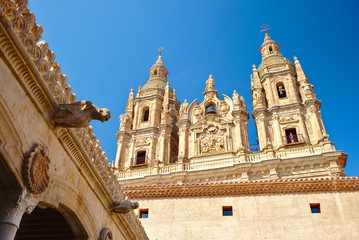 Fototapeta na wymiar Salamanca, towers of the Pontifical University