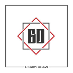 Initial Letter BD Logo Template Design Vector Illustration
