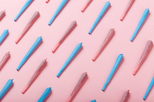 Pink & Blue Joints Pattern on XXX Background