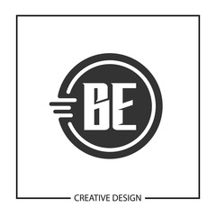 Fototapeta premium Initial Letter BE Logo Template Design Vector Illustration