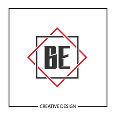 Initial Letter BE Logo Template Design Vector Illustration