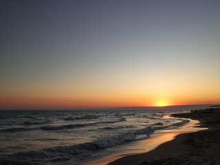 Fototapeta na wymiar Landspace of sunset beach, Turkey