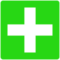 Fototapeta premium Erste Hilfe Symbol mit Rand