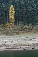 Niedrigwasser im Granestausee, Harz, Deutschland, November 04 2018
