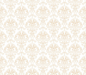 Vector Floral Ornamental Seamless Pattern. Geometric Flower Stylish Texture. Abstract Retro Tile Texture.