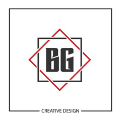 Initial Letter BG Logo Template Design Vector Illustration