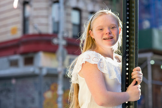 Portrait of a teenager in an urban environment