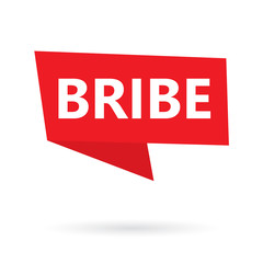 bribe word on a speach bubble- vector illustration