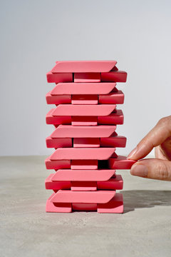 Erasure Jenga Topple Game