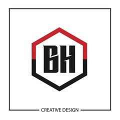 Initial Letter BH Logo Template Design Vector Illustration