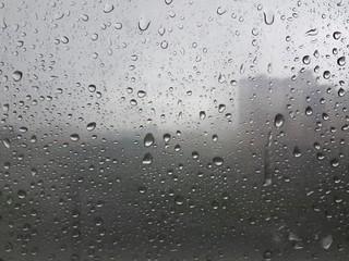 rain on the windows