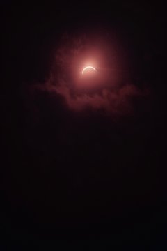 Eclipse in the clouds