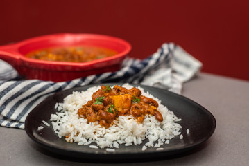 Feijoada a stew of beans with beef and pork of Portuguese origin 