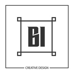 Initial Letter BI Logo Template Design Vector Illustration