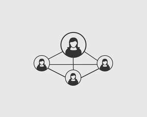 Social Connection or network Icon
