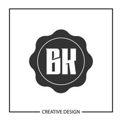 Initial Letter BK Logo Template Design Vector Illustration