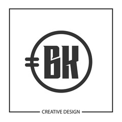 Initial Letter BK Logo Template Design Vector Illustration